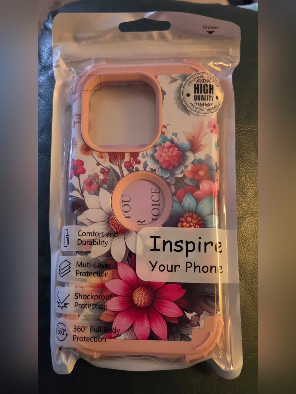 New Floral Inspire Your Phone Case for iPhone 16 Pro 360° Full Body Protection